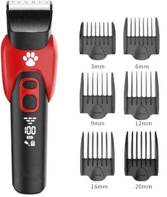 Stainless Steel Cordless Pet Clipper USB Rechargeable Pet Hair Clippers Lightweight