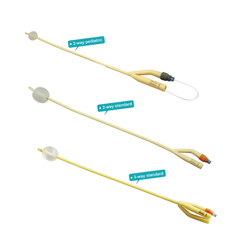 IS0 CE Factory Medical Disposable Two-Way Three-way Latex Foley Urinary Catheter