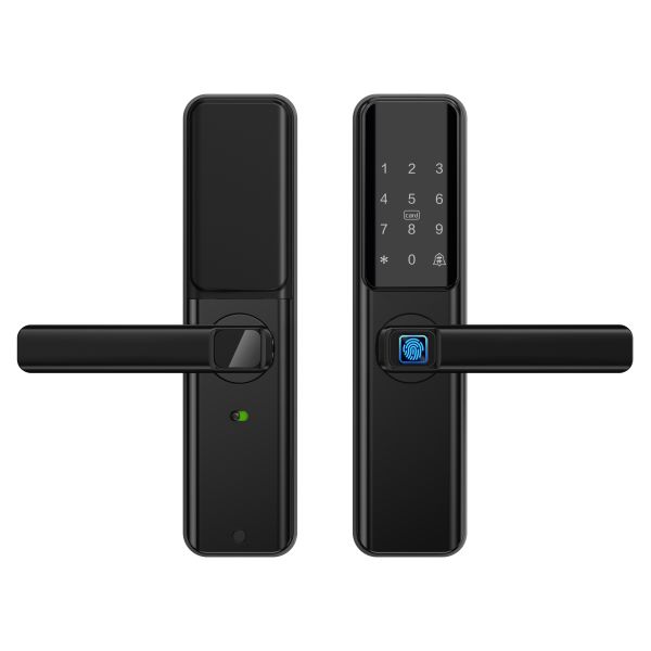Tuya App Smart Fingerprint & Key Home Security Door Lock Polished Digital Intelligent Electric Smart Lock for Your Home System