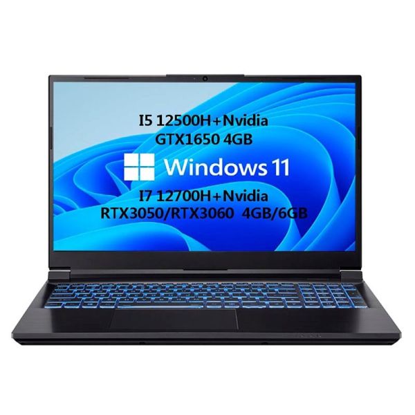 12th Gen Gaming Laptop with GTX1650 4GB Video Card and Core I5 12500H or I7 12700H Processor