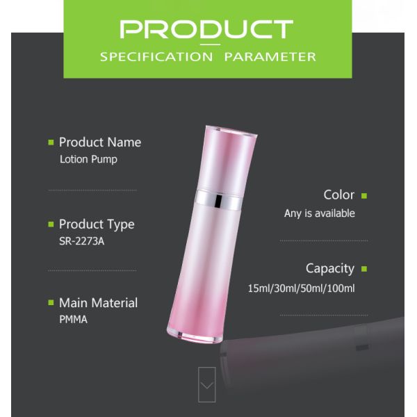 Cosmetic lotion pump bottle makeup and conclear acrylic lotion bottle SR-2273A