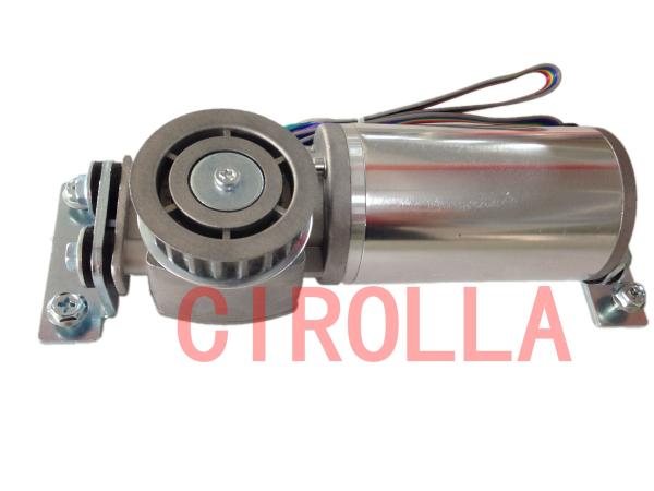 Round Sliding Glass Electric Door Motor 24VDC White Light Brush Less 75 W