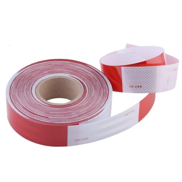 Adesivo à prova d'água DOT C2 Carrinhos vermelhos e brancos Trailers Safety Retro Reflective Tape