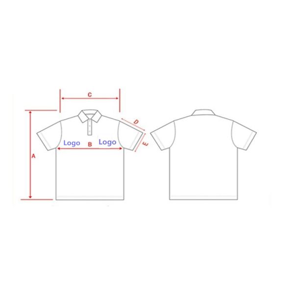 Short Sleeve Cotton Knit Company Logo Polo Shirts At Right Chest And Left Chest