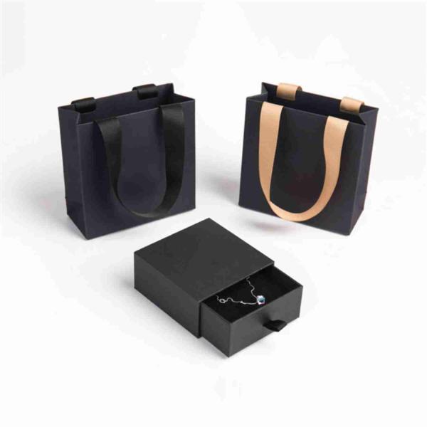 350gsm Cardboard Thank You Bulk Black Paper Bags Medium White Gift Bags for Jewelry