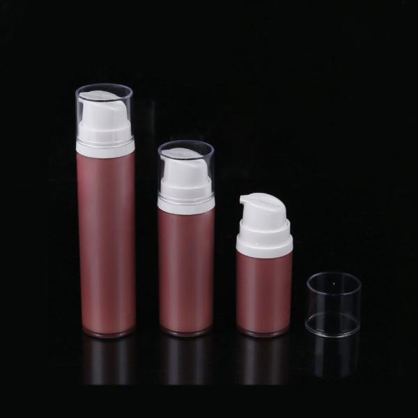 Belle bouteille de pompe sans air en acrylique vert/brun 15/30/50 ml