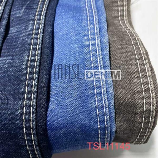 Fake Knitted Stretch Denim Material 12 Oz Denim Fabric With Double Layers 467gsm
