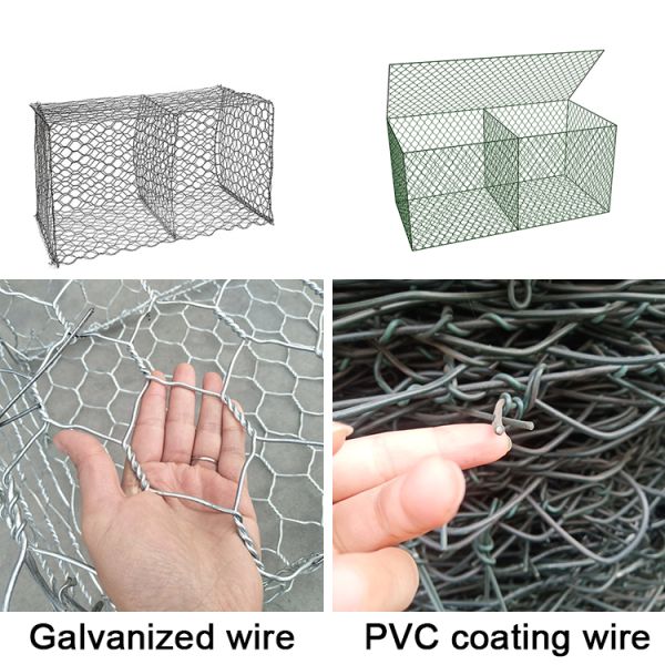 Hexagonal Zinc Mattress Galvanized Wire Mesh Gabion Basket 1x1x1