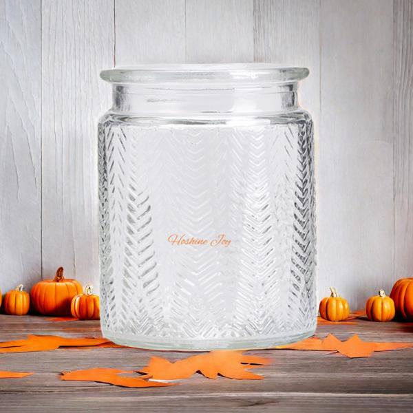 Casa Velas de frasco de vidro perfumado 12OZ Pequenos porta-vidros de velas suave