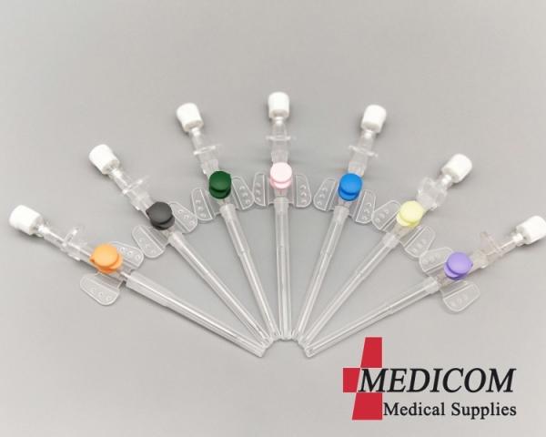 iv cannula/catheter  with injection port 14g 16g 18g 20g 22g 24g 26g  hard blister packing, sterile
