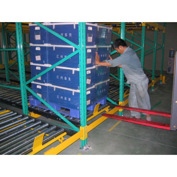 Auto-Flow Multi-Level Storage Rack High-Density FIFO System Heavy-Duty Steel Construction