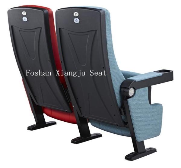 Pushing Back Cinema Chair Recline Seating High Back Metal Frame With Cup Holder