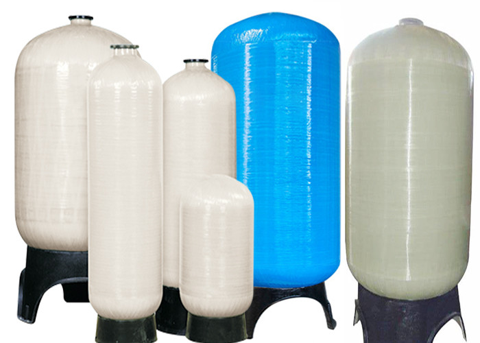 FRP Water Treatment Tank Vessel / Ion Exchange Resin Tank For Filter Water