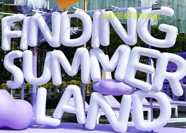 Carta de arte 3D inflable personalizada, logotipos inflables para decoración y marca de eventos