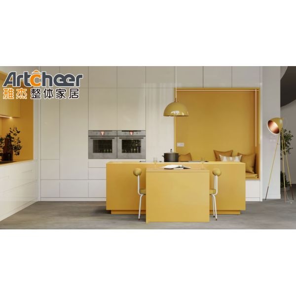 Кухонный шкаф для маленьких домов Современный дизайн Изготовлен из фанеры