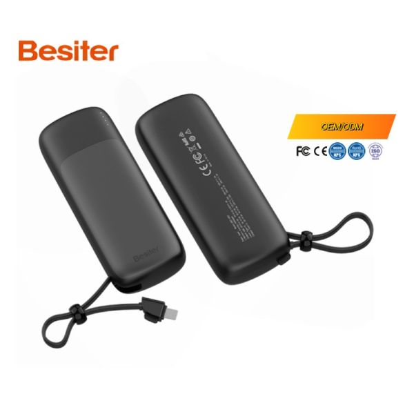 Mini Fast Charging Battery Bank with Cables 10000MAh 30W