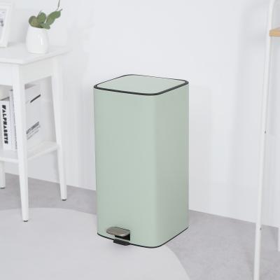 Resíduo de lixo de pedal retangular de aço inoxidável para cozinha doméstica 11.5L 18L 28L