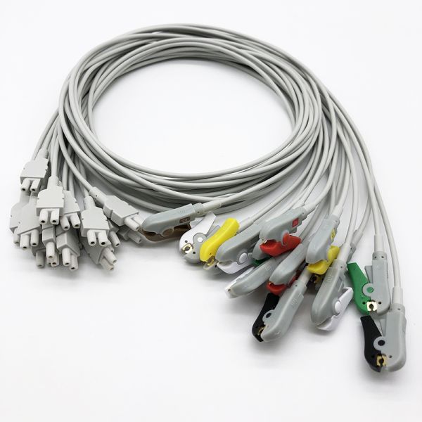 GE Marquette MAC EKG Leadwire с бананом / зажимным адаптером TPU 0.9M 2016032-001