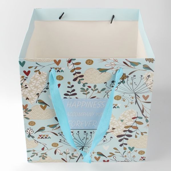 Hand Held Custom Printed Gift Bags Waterproof Fashionable For Shopping Mall