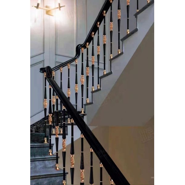 Extérieur moderne de courrier en acier noir de matériel de balustrade de Stair Railing Banister de barrière