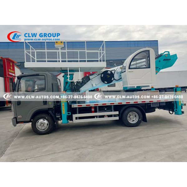Isuzu KV100 4x2 23-Meter Aerial Work Platform Truck with 300kg Stainless Steel Platform and CAN Bus & Wireless Remote Control