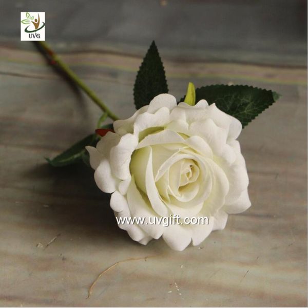 UVG FRS66 wedding accessories artificial red velvet rose flower for party table decoration