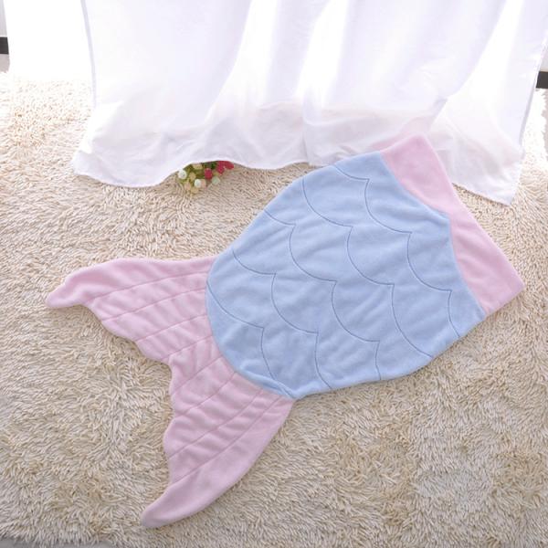 Mermaid Tail Animal Tail Blanket Customized Double Sided Polyester Cozy Fleece Blanket