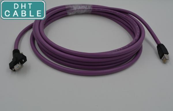 Robust Bending Gigabit Ethernet Cable With Screw Ears , 5M Long Ethernet Cable For GEV Camera