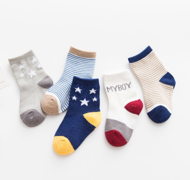 Beautiful Cute Kids Colorful Socks Cartoon Logo Cotton Kids Children Tube Boy Socks