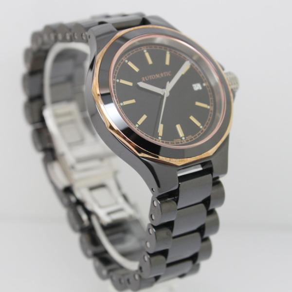 Custom Mens Quartz Watches With Stainless Steel Case Back , Mens Ceramic Watches