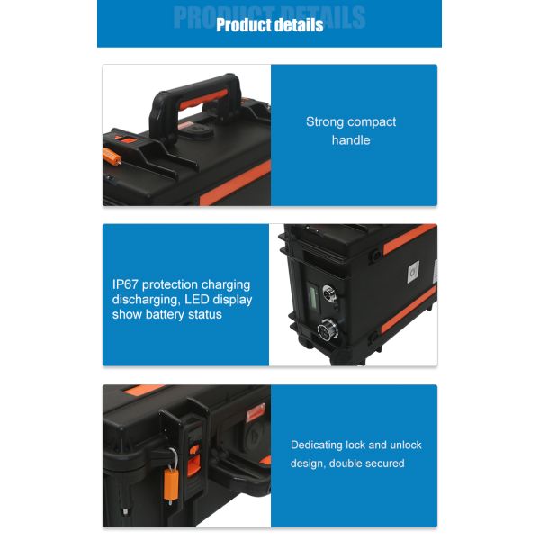 24V DC Portable LifePO4 Battery 12V For Fishing Boat Energy Backup