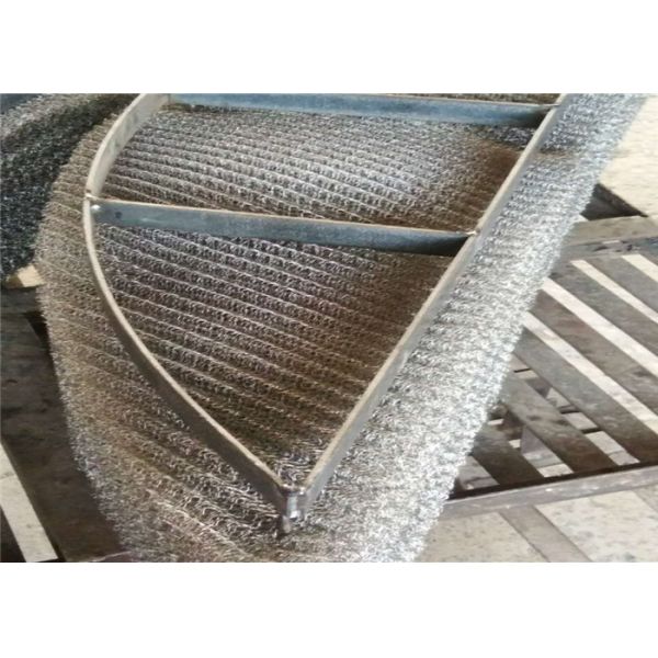 Mist Eliminator Mesh / Knitted Wire Mesh Rectangular Demister Pad Less Pressure