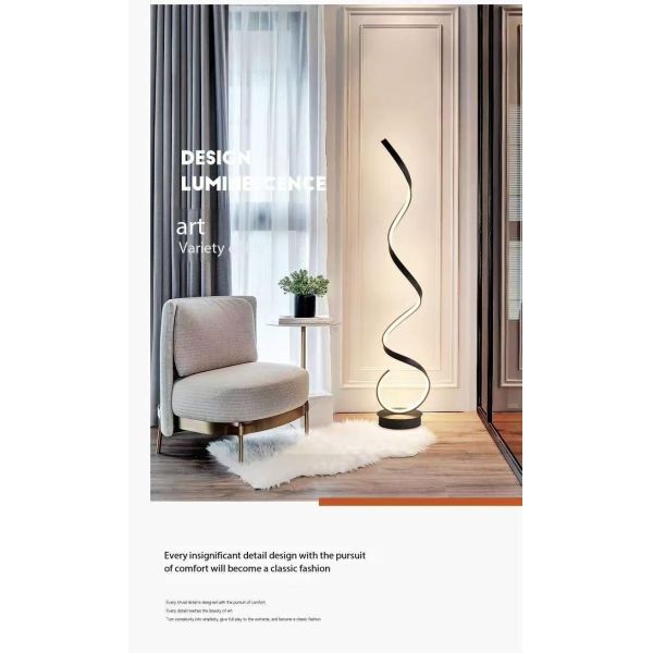 Sofá de salón minimalista moderno lámpara de piso vertical arte arco inteligente diseño de hotel minimalista dormitorio luz de piso LED