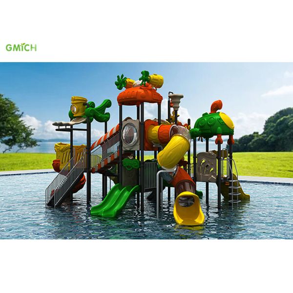 Durable Aqua Park Water Slide For Kid Outdoor Water Playground Colorful