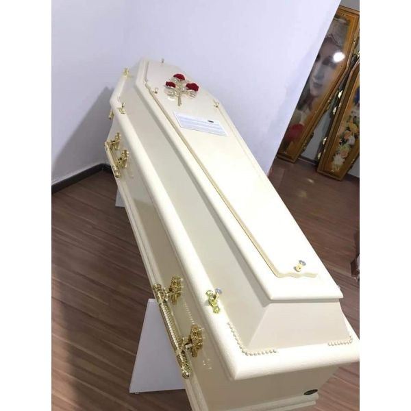 Plastic Gold Finishing Casket Hardware PP Plastic Lid Decoration