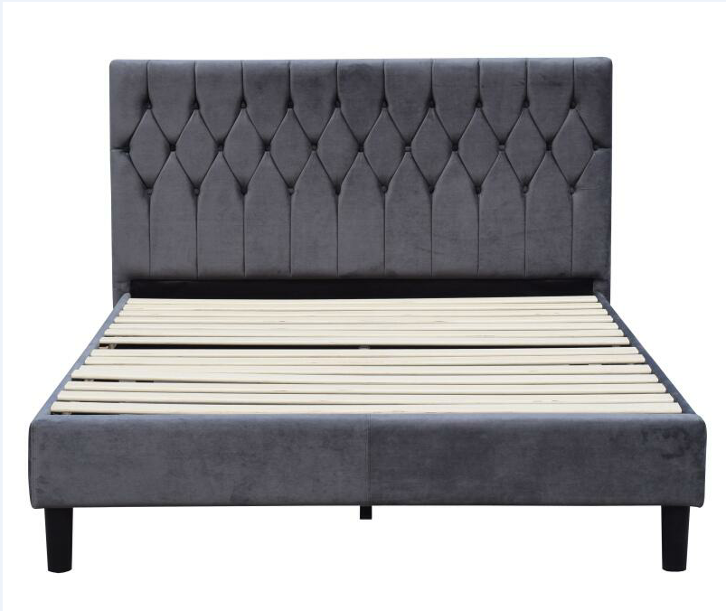 Tufted обитый тканью полиэстер размера ферзя машинной плиты связанный изголовьем