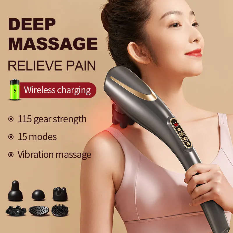 Pulse Cervical Massager Wireless Body Back Massage Stick Muscle Recovery Massager