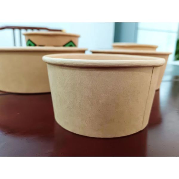Versatile 1100ml 165*145*65 mm Paper Bowl for Salad/ Noodles/ Hot Soup Regular Supply