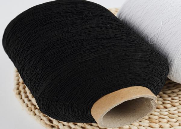 Linha elástica do poliéster preto, fio de borracha do látex 100# para o cabo elástico