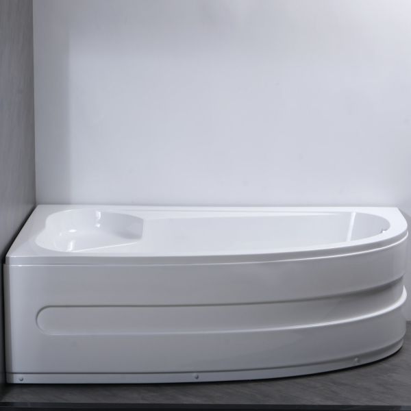 Customization Left Corner Acrylic Bathtub with Separatable Front Panel Built in Tub