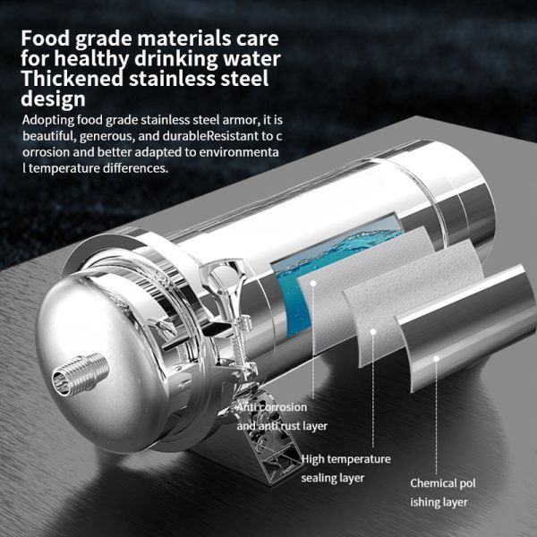Purificateur d'eau pour toute la maison en acier inoxydable 304 ultrafiltration 1000L-10000L