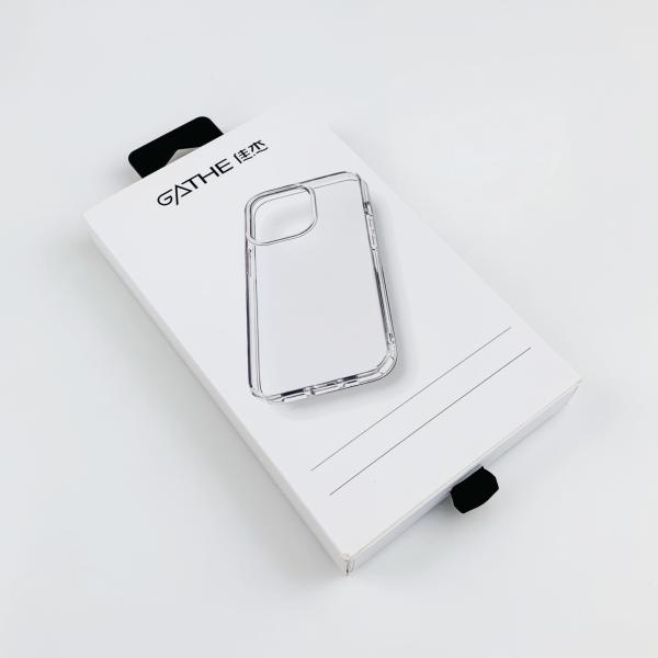 Custom Logo Sliding Drawer Cardboard Packaging Box Mobile Phone Case Box With Clear Windows Magnetic Closure