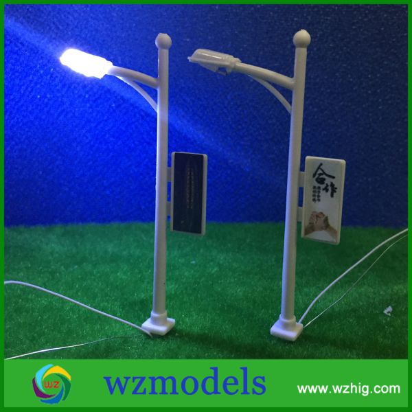 1/100 Scale Train architectural Layout courtyard Lights Model Lamppost Lamp Single-End