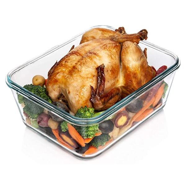 Боросиликат отжал стеклянные коробки для завтрака с запирать крышки