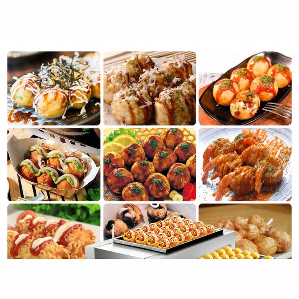 Three Plate Countertop Non-stick Fish Pellet Snack Equipment for Hotels and Restaurants