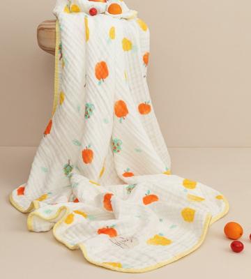 Cobertura infantil floral do envoltório de Gauze Fabric 165gsm do algodão da criança brilhante natural
