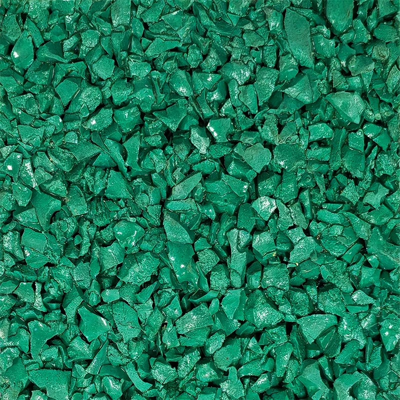 Green EPDM Rubber Granules 1-3mm for Playground | Durable