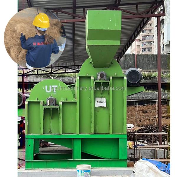 Coir Open Silk Machine for Brown Mattress Coconut Fiber Extractor at Farms Cutter