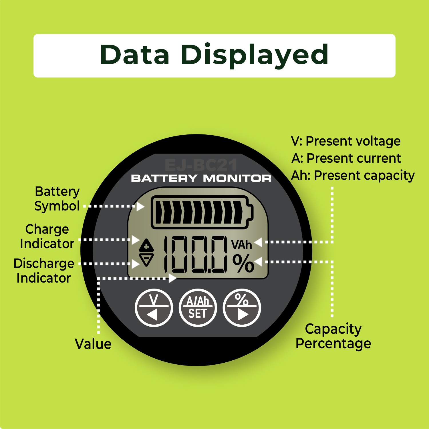 500A Smart Shunt Battery Monitor Heavy Duty LCD Battery Capacity Tester For Yacht