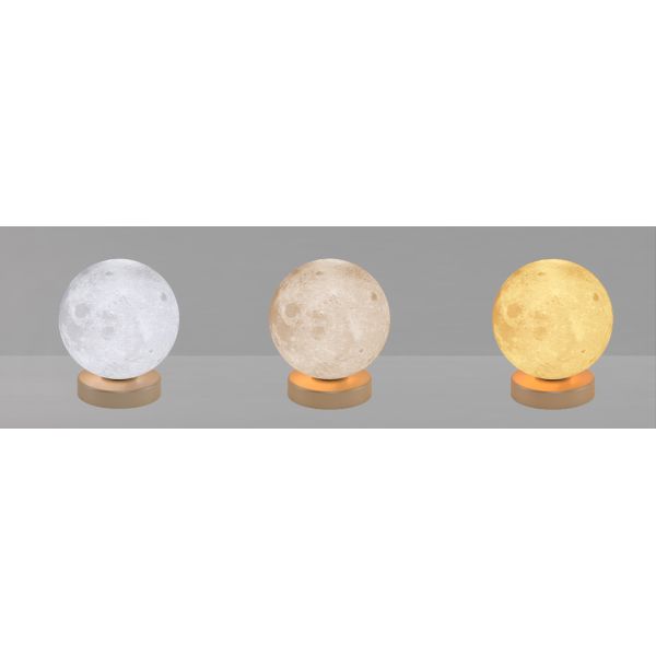 Remote Control Moon Shaped Lamp 16W Moon LED Lamp 4 Brightness 3 Color Temperatures